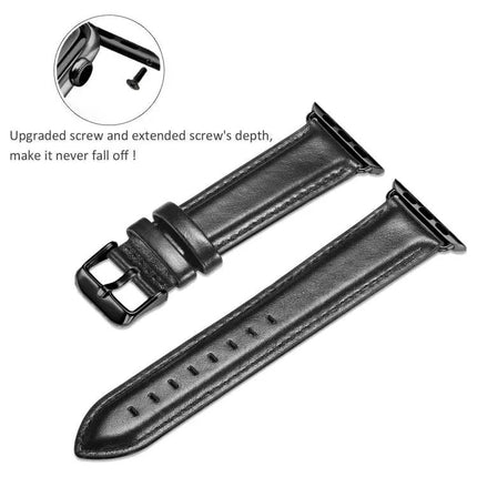 Leather Buckle Watch Band For Apple Watch 40-49 Mm | SYNDMART