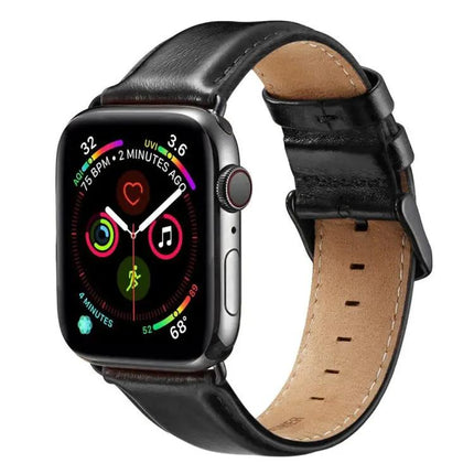 Leather Buckle Watch Band For Apple Watch 40-49 Mm
