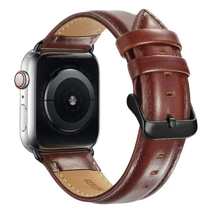 Leather Buckle Watch Band For Apple Watch 40-49 Mm