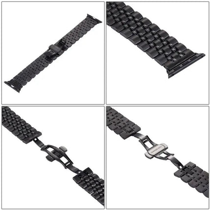 20mm Stainless Steel Apple Watch Band 38mm Hidden Buckle