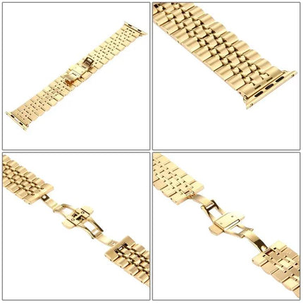 20mm Stainless Steel Apple Watch Band 38mm Hidden Buckle