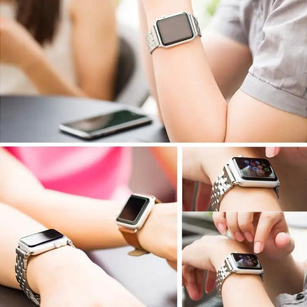 20mm Stainless Steel Apple Watch Band 38mm Hidden Buckle