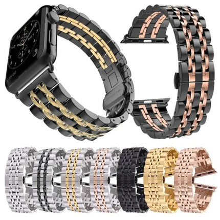 20mm Stainless Steel Apple Watch Band 38mm Hidden Buckle