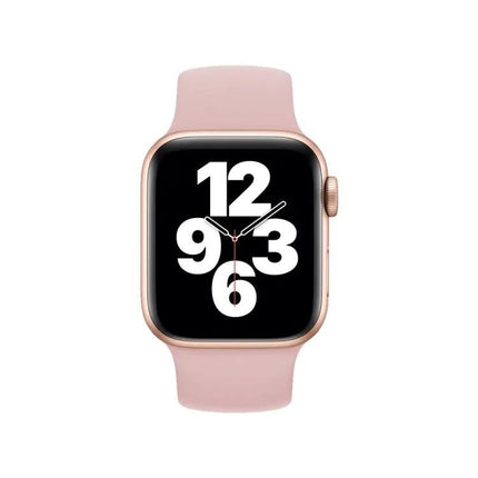 For Apple Watch Ultra 49mm&Watch Ultra 2 49mm / Series 10 46mm / 9&8&7 45mm / SE 3&SE 2&6&SE&5&4 44mm / 3&2&1 42mm Solid Color Elastic Silicone Watch Band, Size:M 143mm | SYNDMART