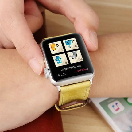 Genuine Leather Watch Band Compatible Apple Watch 38-42mm