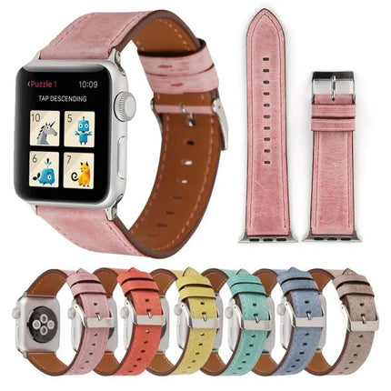 Genuine Leather Watch Band Compatible Apple Watch 38-42mm