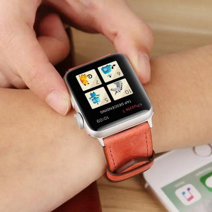Leather Apple Watch Band Compatible 49/46/45/44/42mm