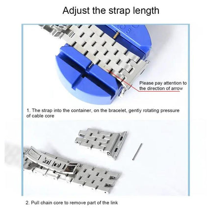 22mm Men's Stainless Steel Watch Band Hidden Butterfly