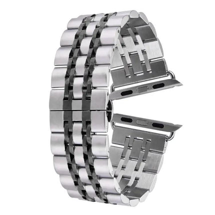 22mm Stainless Steel Mens Watch Band Hidden Butterfly Buckle
