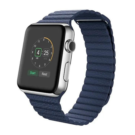 Apple Watch 38mm PU Leather Magnetic Loop Clasp Strap | SYNDMART