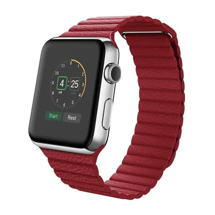Apple Watch 38mm PU Leather Magnetic Loop Clasp Strap