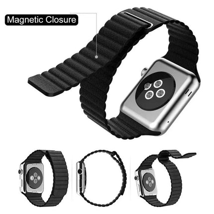 Apple Watch 38mm PU Leather Magnetic Loop Clasp Strap