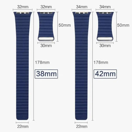 Compatible Apple Watch 42mm PU Leather Magnetic Loop Band