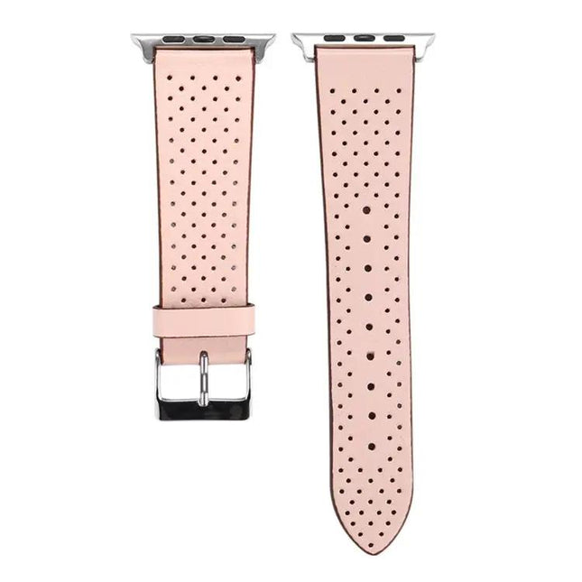 Leather Hole Pattern Apple Watch Band 42mm/44mm/45mm