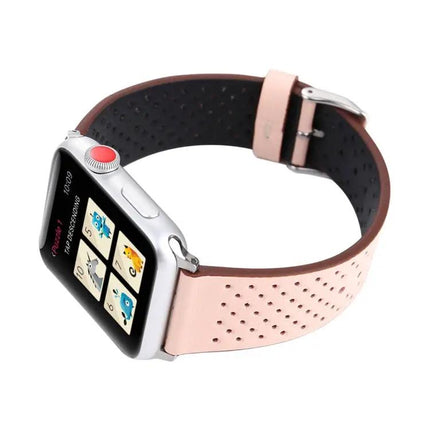 Leather Hole Pattern Apple Watch Band 42mm/44mm/45mm