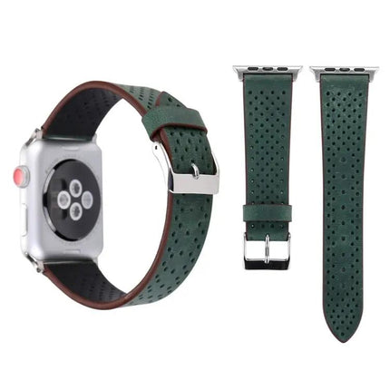 Leather Hole Pattern Apple Watch Band 42mm/44mm/45mm