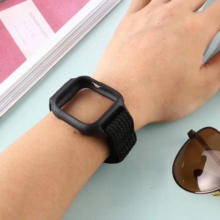 Nylon Hook And Loop Watch Band For Apple Watch 42-49mm