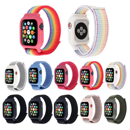 Nylon Hook And Loop Watch Band For Apple Watch 42-49mm