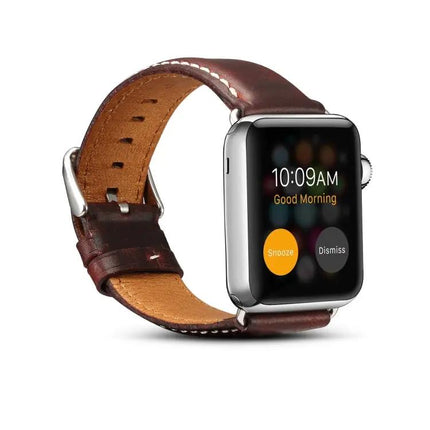 Denior Oil Wax Retro Leather Band For Apple Watch 42/44/45mm