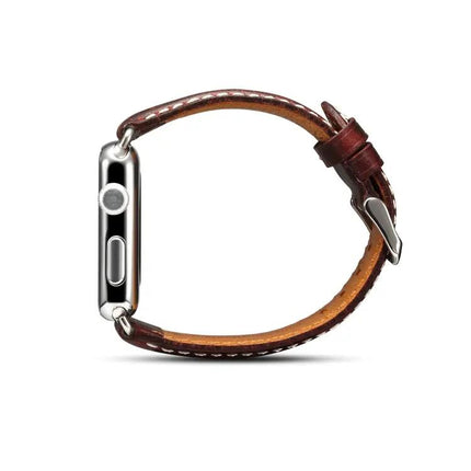 Denior Oil Wax Retro Leather Band For Apple Watch 42/44/45mm