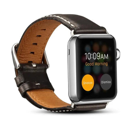 Denior Oil Wax Retro Leather Band For Apple Watch 42/44/45mm