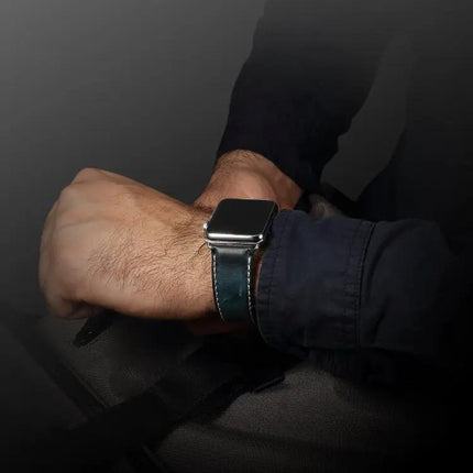 Denior Oil Wax Retro Leather Band For Apple Watch 42/44/45mm