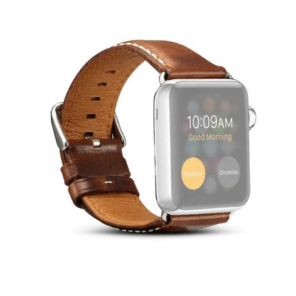Denior Oil Wax Retro Leather Band For Apple Watch 42/44/45mm