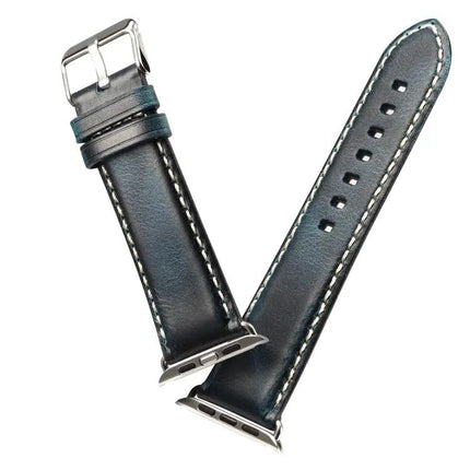 Denior Oil Wax Leather Band for Apple Watch 38 42mm
