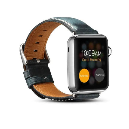 Denior Oil Wax Leather Band for Apple Watch 38 42mm