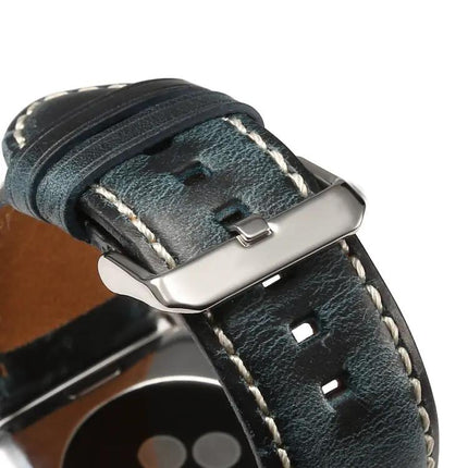 Denior Oil Wax Leather Band for Apple Watch 38 42mm
