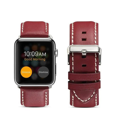 Denior Leather Watch Band For Apple Watch Ultra 49mm