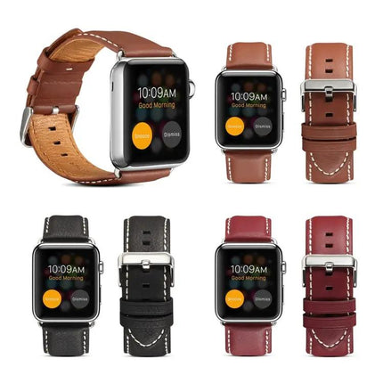 Denior Leather Watch Band For Apple Watch Ultra 49mm