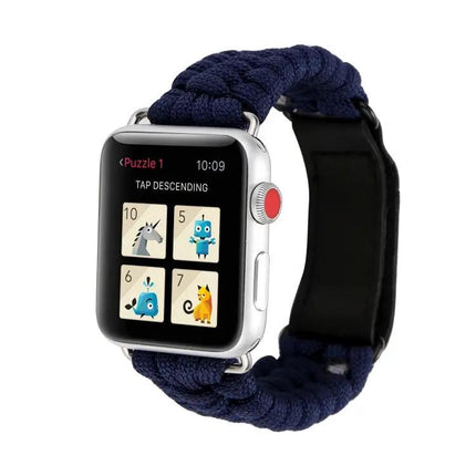 Magic Paste Leather Nylon Apple Watch Wrist Band 38/40mm