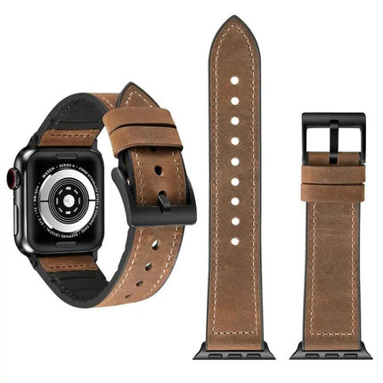 Crazy Horse TPU Stainless Steel Apple Watch Band 40mm