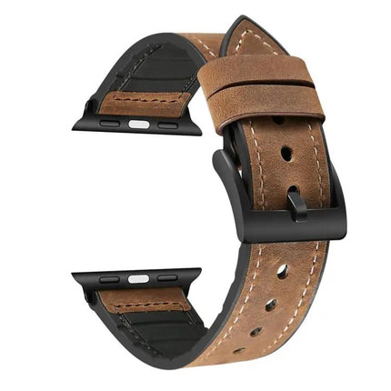 Crazy Horse TPU Stainless Steel Apple Watch Band 40mm