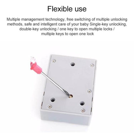 Abs Magnetic Card Induction Lock For Double Opening Cabinet Doors