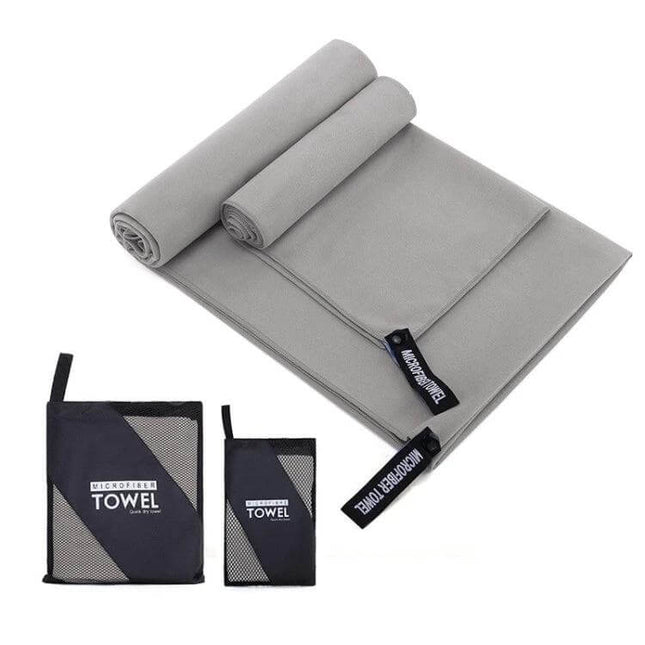 Absorbent Quick Dry Microfiber Sports Towel 40x80cm gray compact microfiber towel set with carry pouch for gym travel