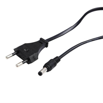 AC To DC Adjustable Power Adapter, Universal 3-24V Output black European AC mains plug to DC barrel connector cable for bench power setups