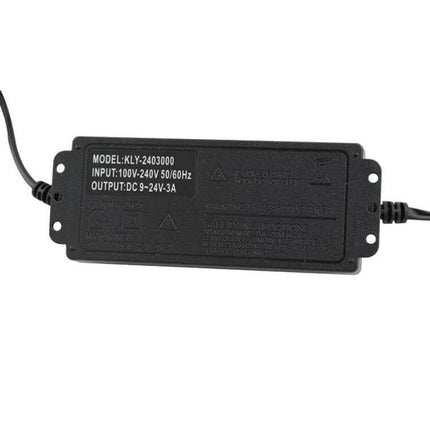 AC To DC Adjustable Power Adapter, Universal 3-24V Output compact black adjustable bench power supply with 100-240V input and 3-24V DC output