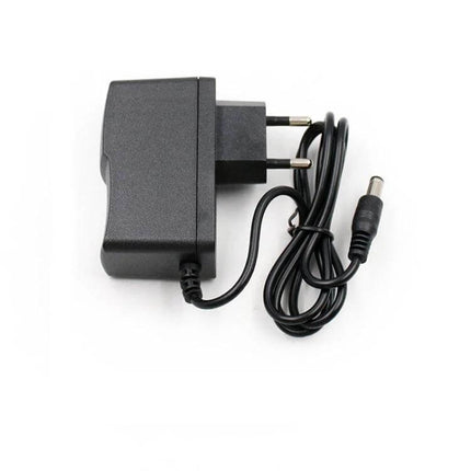 AC to DC Power Adapter EU Plug for Small Devices Home Use — black 5V 1A EU wall charger with 5.5x2.5mm DC plug and cable