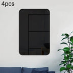 4pcs 15cm x 10cm / Black