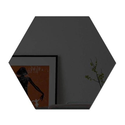 Acrylic Wall Mirror Sticker Set 16-Piece For Living Room Or Bedroom hexagonal acrylic mirror piece reflecting wall art