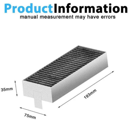 Activated Carbon Range Hood Filter 7.6 By 2.95 Inches replacement filter 193 x 75 x 35 mm charcoal cartridge for Bosch and Siemens hoods