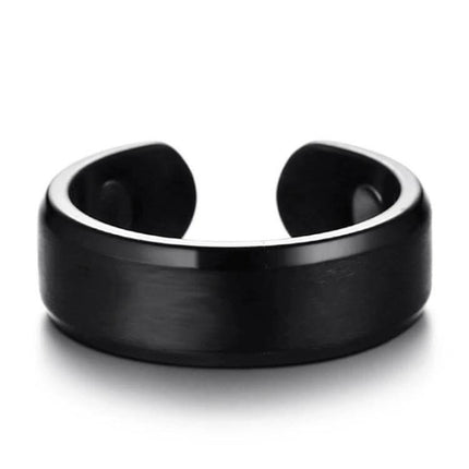 Acupressure Anti Snore Ring For Better Sleep And Breathing black magnetic clickable little-finger ring for restful breathing