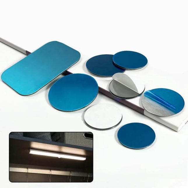 Adhesive Iron Sheet Metal Plate Sticker For Magnetic Phone Holders - 35x45x0.3mm round and rectangular blue protective stickers for magnetic mounts