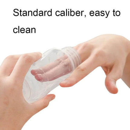 Adjustable 2 In 1 Manual Breast Pump And Feeding Bottle showing hand cleaning standard-caliber bottle, food-grade PP and silicone, travel-friendly dual-use