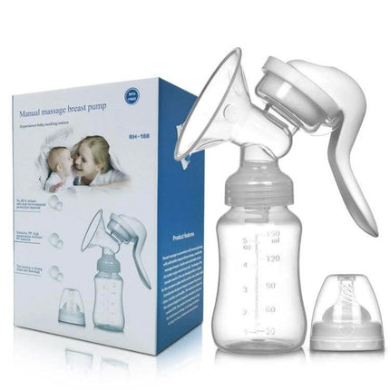 Adjustable 2 In 1 Manual Breast Pump And Feeding Bottle compact manual pump with bottle set for travel and newborn feeding