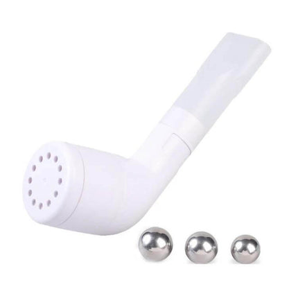 Adjustable 3-Ball Breathing Exerciser for Lung Capacity white PEP device with three metal balls for lung training