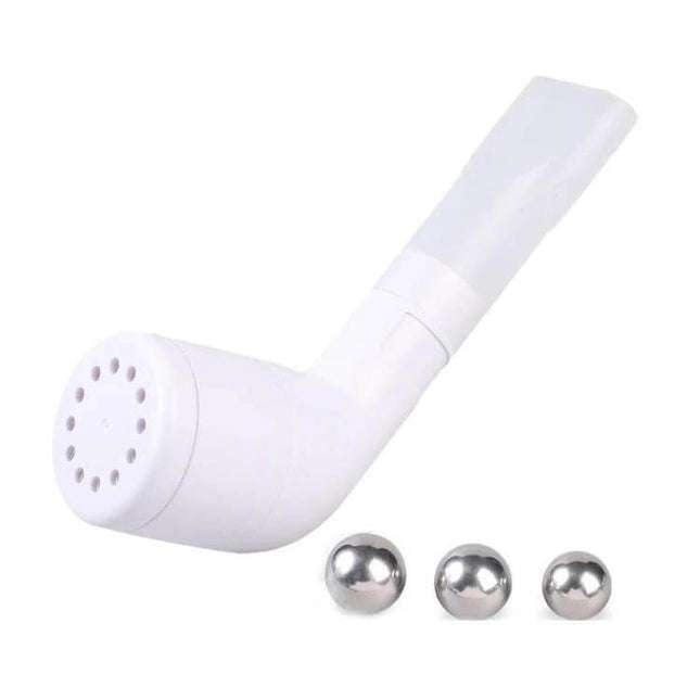 Adjustable 3-Ball Breathing Exerciser for Lung Capacity white PEP device with three metal balls for lung training