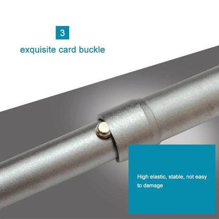 Adjustable Outdoor Trekking Poles for Hiking, Aluminum, 107-125 cm close-up of aluminum card buckle joint showing high-elastic, stable locking mechanism